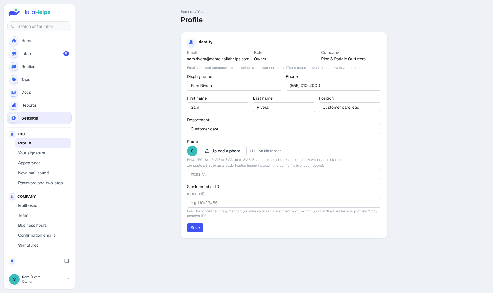 Your profile